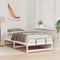 vidaXL Bed Frame with Carry Handles White Solid pine wood