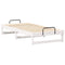 vidaXL Bed Frame with Carry Handles White Solid pine wood