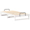 vidaXL Bed Frame with Carry Handles White Solid pine wood