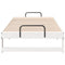 vidaXL Bed Frame with Carry Handles White Solid pine wood