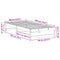 vidaXL Bed Frame with Carry Handles White Solid pine wood