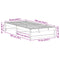 vidaXL Bed Frame with Carry Handles White Solid pine wood