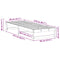 vidaXL Bed Frame with Carry Handles White Solid pine wood