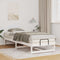 vidaXL Bed Frame with Carry Handles White Solid pine wood
