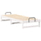 vidaXL Bed Frame with Carry Handles White Solid pine wood