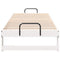 vidaXL Bed Frame with Carry Handles White Solid pine wood