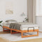 vidaXL Bed Frame with Carry Handles Brown Solid pine wood