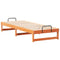 vidaXL Bed Frame with Carry Handles Brown Solid pine wood