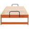 vidaXL Bed Frame with Carry Handles Brown Solid pine wood