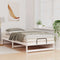 vidaXL Bed Frame with Carry Handles White Solid pine wood