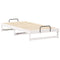 vidaXL Bed Frame with Carry Handles White Solid pine wood