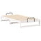vidaXL Bed Frame with Carry Handles White Solid pine wood