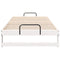vidaXL Bed Frame with Carry Handles White Solid pine wood