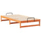 vidaXL Bed Frame with Carry Handles Brown Solid pine wood