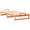 vidaXL Bed Frame with Carry Handles Brown Solid pine wood