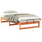 vidaXL Bed Frame with Carry Handles Brown Solid pine wood