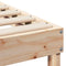 vidaXL Bed Frame with Carry Handles Brown Solid pine wood