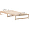 vidaXL Bed Frame with Carry Handles Brown Solid pine wood