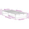 vidaXL Bed Frame with Carry Handles Brown Solid pine wood