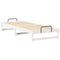 vidaXL Bed Frame with Carry Handles White Solid pine wood