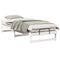 vidaXL Bed Frame with Carry Handles White Solid pine wood