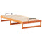 vidaXL Bed Frame with Carry Handles Brown Solid pine wood