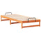 vidaXL Bed Frame with Carry Handles Brown Solid pine wood