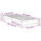 vidaXL Bed Frame with Carry Handles Brown Solid pine wood