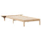 vidaXL Bed Frame with Side Tables Natural 90 x 210 cm Solid Pine Wood
