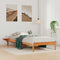 vidaXL Bed Frame with Side Tables Wax Brown 90 x 210 cm
