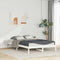 vidaXL Bed Frame with Side Tables White 140 x 210 cm Solid Pine Wood