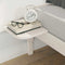 vidaXL Bed Frame with Side Tables White 140 x 210 cm Solid Pine Wood