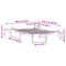 vidaXL Bed Frame with Side Tables White 140 x 210 cm Solid Pine Wood