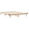 vidaXL Bed Frame with Side Tables Natural 180 x 210 cm Solid Pine Wood