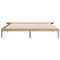 vidaXL Bed Frame with Side Tables Natural 180 x 210 cm Solid Pine Wood