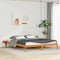 vidaXL Bed Frame with Side Tables Wax Brown 200 x 210 cm