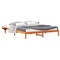 vidaXL Bed Frame with Side Tables Wax Brown 200 x 210 cm
