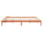 vidaXL Bed Frame with Side Tables Wax Brown 200 x 210 cm