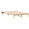 vidaXL Bed Frame with Side Tables Natural 140 x 220 cm Solid Pine Wood