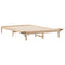 vidaXL Bed Frame with Side Tables Natural 140 x 220 cm Solid Pine Wood