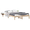 vidaXL Bed Frame with Side Tables Natural 140 x 220 cm Solid Pine Wood