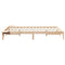 vidaXL Bed Frame with Side Tables Natural 140 x 220 cm Solid Pine Wood