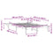 vidaXL Bed Frame with Side Tables Wax Brown 140 x 220 cm