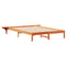 vidaXL Bed Frame with Side Tables Wax Brown 160 x 220 cm