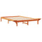 vidaXL Bed Frame with Side Tables Wax Brown 160 x 220 cm
