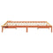 vidaXL Bed Frame with Side Tables Wax Brown 160 x 220 cm