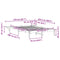 vidaXL Bed Frame with Side Tables Wax Brown 160 x 220 cm