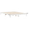vidaXL Bed Frame with Side Tables White 200 x 220 cm Solid Pine Wood
