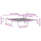 vidaXL Bed Frame with Side Tables Wax Brown 200 x 220 cm