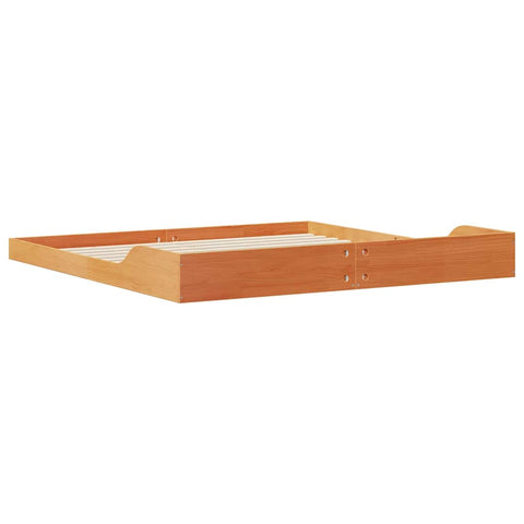 vidaXL Bed Frame Wax brown 200 x 200 cm Solid pine wood